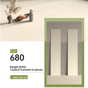 Factory SPC Stone Plastic Crystal Locking Floor, Waterproof Anti-Slip Fireproof, for Hotel Projects and Renovation