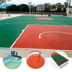 Factory Sale 3mm Indoor Outdoor Acrylic Topcoat Paint Eco Friendly Shock Absorption Anti Slip Surface Sports Floor Basketball