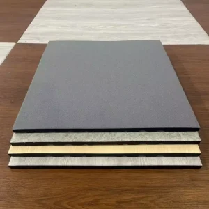 Factory Slip Resistant Pvc Wood Grain Rubber Tile Non toxic Noise Insulation Rubber Floor for Commercial Gym