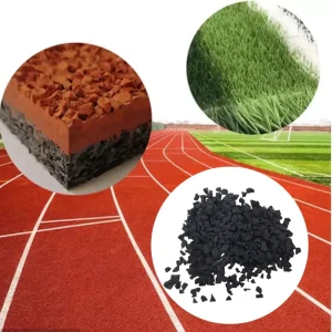 Factory Supply Black SBR Rubber Granules 1-3mm 2-4mm Rubber Crumb for Artificial Turf Infill Sports Flooring