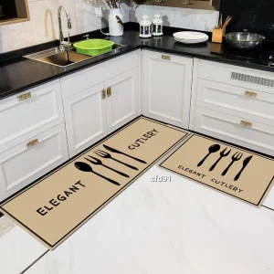 Factory Supply Custom Printed 3D Patterns Kitchen Mat Set 3-Piece Home Decorative Tapis Non-slip Carpet and Rug