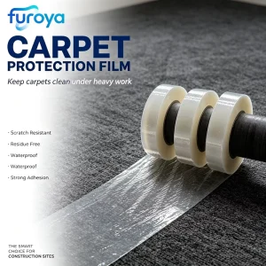 Factory Supply LLDPE Soft High Gloss & Plain Carpet Protective Film Roll for Floor Protection and Furniture Use