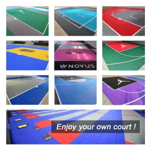 Factory Supply Modular Basketball Court Flooring Kit Plastic Suspended Removable Tiles for Outdoor Courts