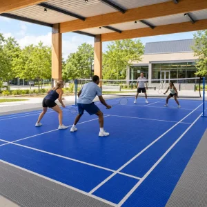 Factory Supply PP Modular Sports Flooring Tiles for Basketball and Badminton Courts