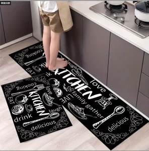 Factory Supply Stain Resistant Eco Friendly Anti Slip Foldable Kitchen Mat Set