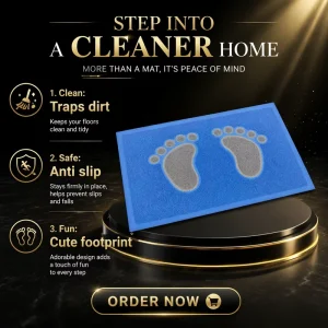 Factory Supply Welcome Entrance Door Mat Outdoor Silk Ring Toilet Anti-Slip PVC Floor Mat for Home Indoor Kitchen Rug