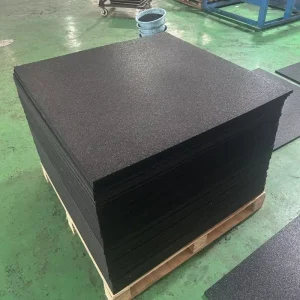 Factory Unlaminate Rubber Tile for Gym Anti-slip Gym Flooring Mat Fire-proof Rubber Floor for Fitness Center
