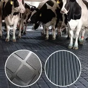 Factory made Shock absorbing Heavy Duty Waterproof Livestock Anti slip Mats Black Customizable Size Cutting for Livestock Barns