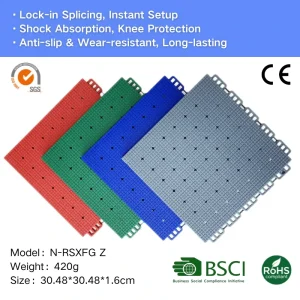 Fiba 3×3 Basketball Volleyball Court Interlocking PP Flooring Shock Absorption Eco-Friendly Indoor Outdoor Sports Court