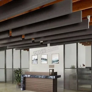 Fiber Treatment White Sound Baffle Detachable Fiberglass Acoustic Panels Optimizing Acoustics Easy to Install Fire Class A2