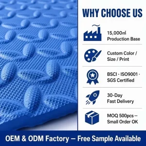 Fire-Retardant EVA Interlocking Floor Mats B1-Grade Anti-Slip Foam Tiles for Home Commercial Kitchen Custom OEM