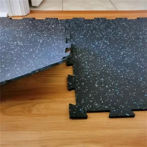 Fireproof Non-Slip Interlocking Rubber Gym Flooring Tiles for Exercise and Workouts