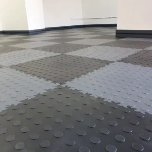Fireproof Shock-Absorbing Interlocking Tiles Noise-Reduction PP/PVC Flooring for Factories and Gyms