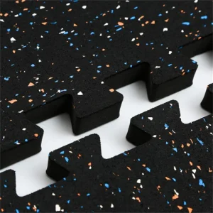 Fitness Gym Floor Mat Sound Insulation Shock Absorption Rubber Interlocking Floor for Gym