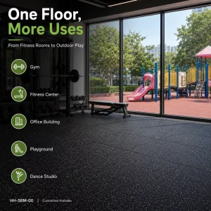 Fitness Gym Flooring Mat Anti-slip Gym Rubber Flooring Shock Rubber Floor Mats Tiles