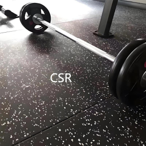 Fitness Gym Rubber Flooring Mat with Anti-Slip Wear Layer 50X50cm