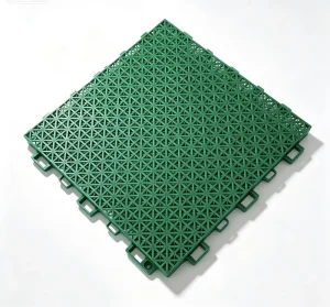 Flat Double Layer Interlocking PP Floor Tile Wear Resistant for Entertainment Plaza & Public Park Projects