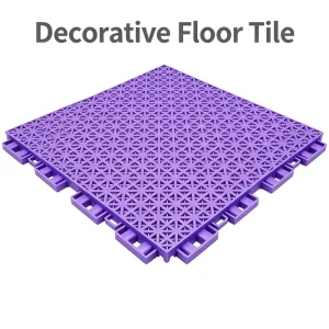 Flat Mini Lattice PP Interlocking Floor Tile Shock Resistant for Playground Park & Senior Activity Sites