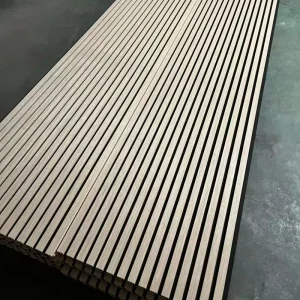 Flexible Acoustic Panel Indoor Interior Decoration Recyclable Natural Oak Veneer Slat Wood Acoustic Wall Panels MDF