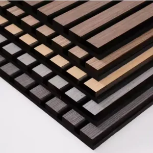 Flexible Acoustic Wall Panels Interior Decorative Wood Wall Slat Panels Modern Flexible Slat Curved Acoustic Panel