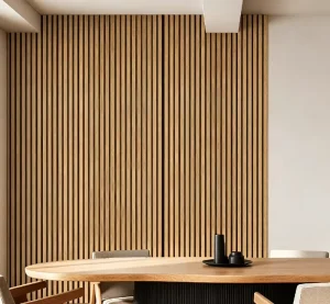 Flexible Install Wood Veneer Acoustic Slat Panels MDF Sound Insulation Wall Panels for Commercial Homes Ceiling Outdoor Buildings