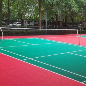 Flexible Sport Tiles Plastic Flooring Badminton Tennis Basketball Court Construction 285 G piece FX 04 Cushion 15.8mm