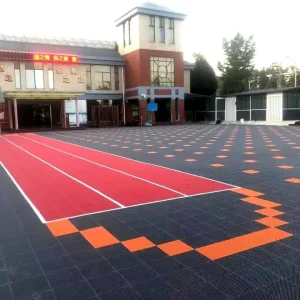 Floor Tiles High Quality PP Court Material Plastic Interlocking Portable Basketball Sport Temporary Basketball Flooring Outdoor