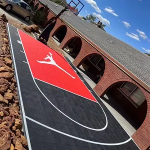 Floor Tiles High Quality PP Court Material Plastic Interlocking Portable Basketball Sport Temporary Basketball Flooring Outdoor