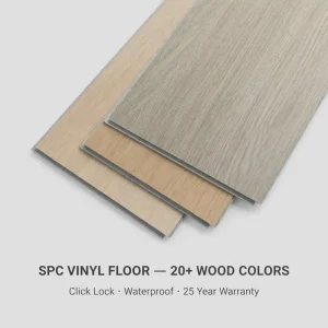 FloorScore SPC Click High-Density Vinyl Plank Flooring for Shopping Malls with 0.5 mm Wear Layer