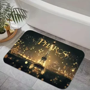 Floral Absorbent Anti-Fatigue Rubber Floor Mat 50x80cm for Kitchen or Bathroom