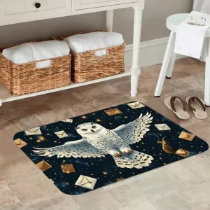 Floral Absorbent Kitchen Floor Mat with Rubber Backing, Anti-Fatigue Indoor Entrance Rug