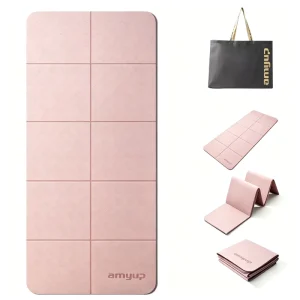 Foldable 5mm Thermoplastic Elastomer Yoga Mat Portable Non-Slip Shock-Absorbing Quiet 183cm Home Exercise Dorm Use