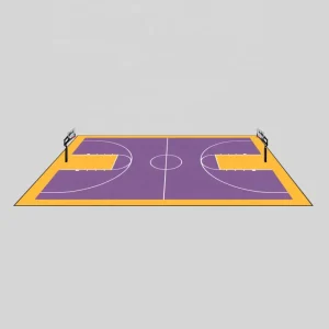 Foldable Basketball Home Court for Gym Interlocking Tennis Court Design for Home Use Synthetic Athletic Floors Supplier