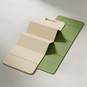 Foldable TPE Yoga Mat Non-Slip Eco-Friendly Travel Mat Custom Logo