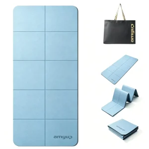 Foldable Yoga Mat 5mm Non-Slip Shock-Absorbing Quiet Portable Home Workouts Dorm Sleeping Mat Thermoplastic Elastomer 183cm
