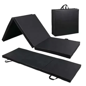 Folding Exercise Gymnastics Mat Gym Workout Mat Carrying Handles High-Density Anti-Tear Portable Fitness Aerobics Mats