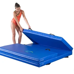 Folding Gymnastics Exercise Mat, PVC, Sponge Filling, for Home Fitness and Dance