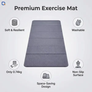 Folding TPE Yoga Mat Water Resistant Anti-Slip Fitness Mat for Pilates Yoga Hot Yoga Exercise Portable Gym Equipment