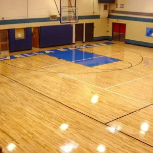 For FIBA Double Layer Keel Durable Solid Wood Basketball Court Flooring Maple Birch Anti Slip Weather Resistant