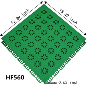 For HF560 Suspended TPE Interlocking Anti Slip Flooring Tiles for Basketball Playground Safety 16mm Thickness Eco Friendly