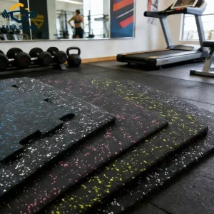 Free Sample Customizable EPDM Gym Silicone Flooring Matting 6mm Rubber Floor Tile Gym Equipment Black Rubber Mat