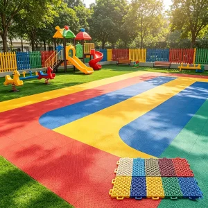 Frost-Proof Waterproof Interlocking Modular Floor Tiles for Kindergarten Outdoor Yards