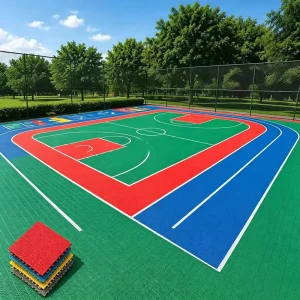 Frost-Resistant Interlocking Plastic Flooring Anti-Freeze Outdoor Basketball Court for Cold Climate Ground Floor Tiles