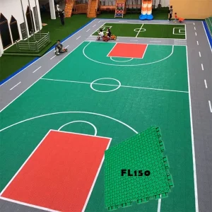 Frost Resistant Interlocking Plastic Flooring for Outdoor Basketball Courts in Cold Climates
