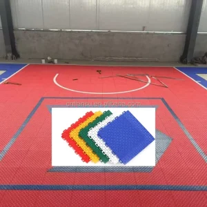 Full Size Non-Slip Sport Court Tiles 94×50 Feet PP Interlocking Modular Outdoor Basketball Court Flooring Tiles