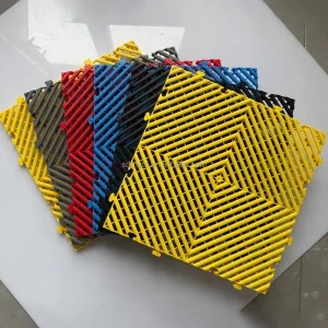 Full Solution Rigid PP Modular Water Resistant Garage Floor Tiles Dimensionally Stable Anti Slip for Large Area Factory Projects