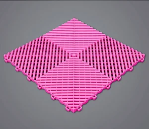 Garage Floor Tile Vented Modular Interlocking PP Garage Floor Tiles Interlocking Drainage Mat Easy to Install Flooring for Workshops Gyms Basements
