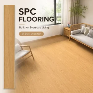 Garage Floor Tiles SPC Click Lock Waterproof Rigid Core Plank Scratch Resistant Oak Texture Manufacturer