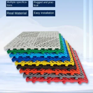 Garage PP Plastic Anti-Slip Click Interlocking Wide Plank Grid Tiles Workshop Car Wash Room Waterproof Flooring