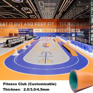 Glue Down Custom Piso Vinilico Sports Flooring for Eco-Friendly Gym Sports Court